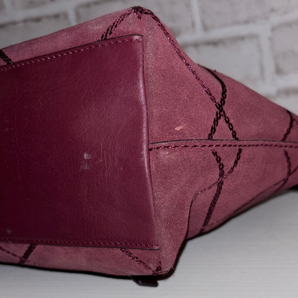 Tory Burch Suede Quilted Crossbody Bag - Picture 7 of 13
